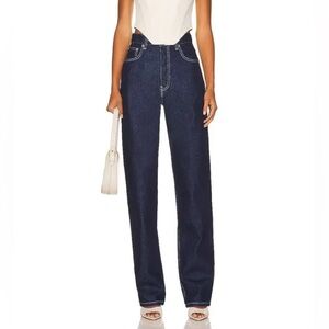 EB DENIM High Rise Straight Leg Jeans Midnight Women’s Size 26 Casual Minimalist